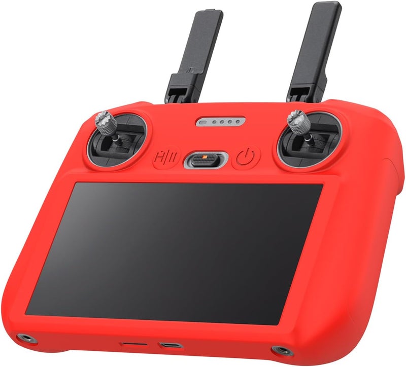 Reflex Camera Silicone Cover for DJI RC 2 Remote Control - Shockproof Protective Case for DJI Mavic Air 3, Lightweight & Durable. (Red) - Image 1